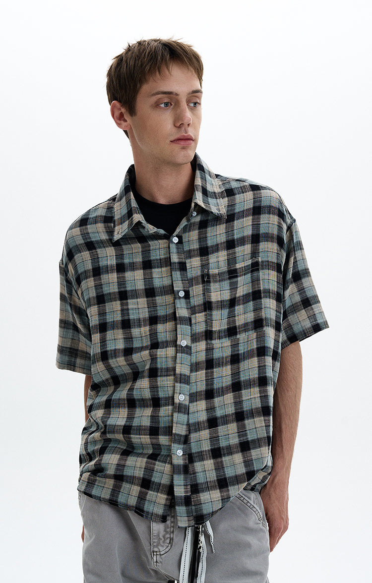 MADWITCH PLAID CASUAL SHIRT #CR236