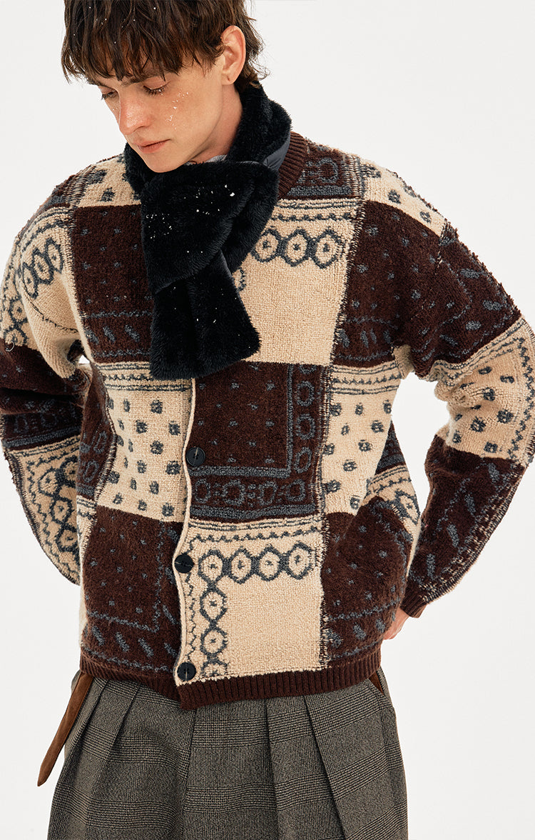 MADWITCH COLORBLOCK BASEBALL KNIT SWEATER #65163