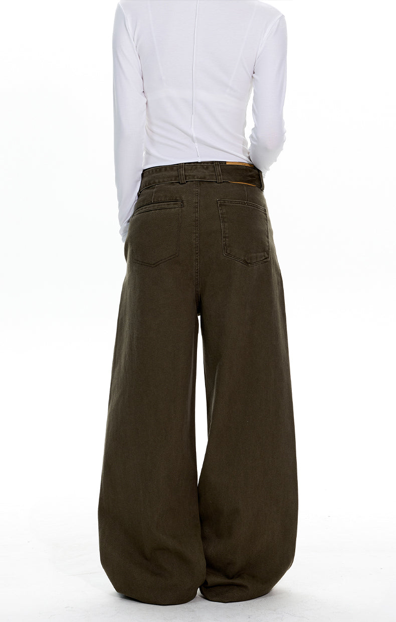 MADWITCH BELT DETAIL WIDE LEG JEANS #CK6919