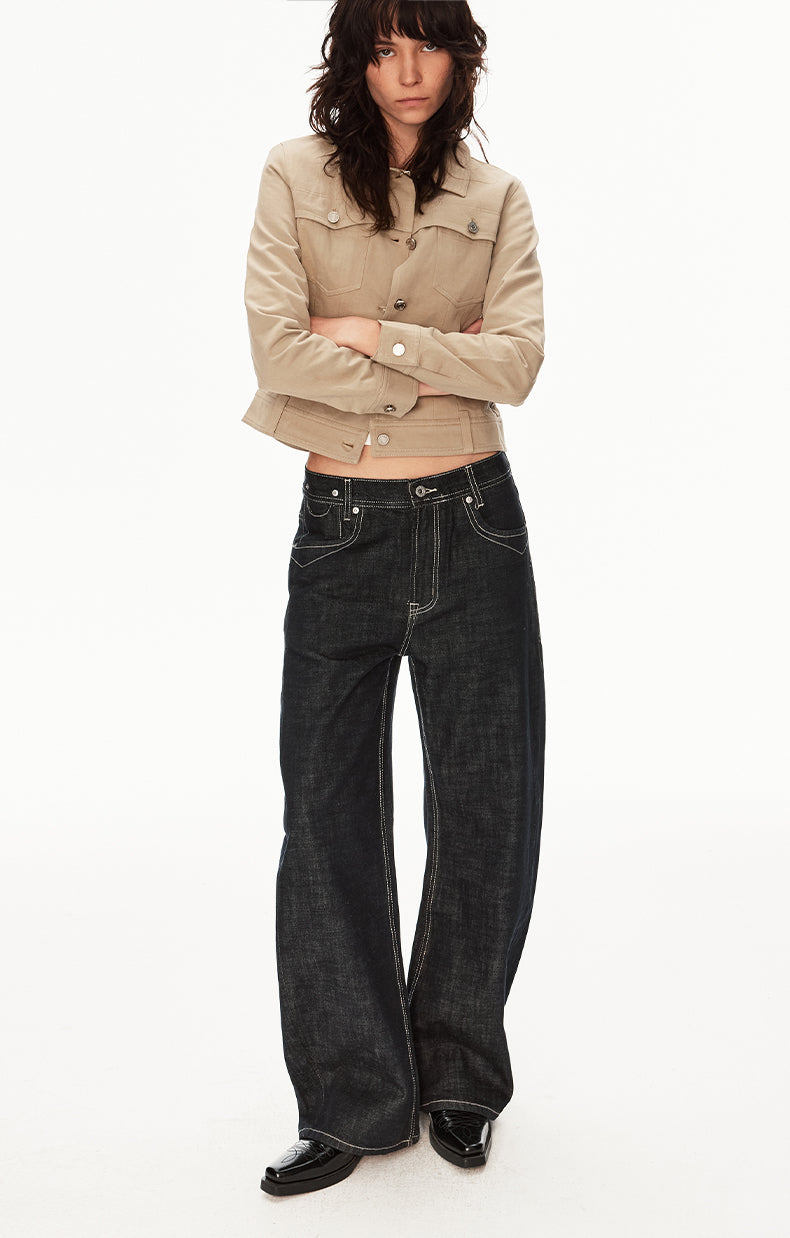 MADWIT VINTAGE RAW WIDE JEANS #GPC9782