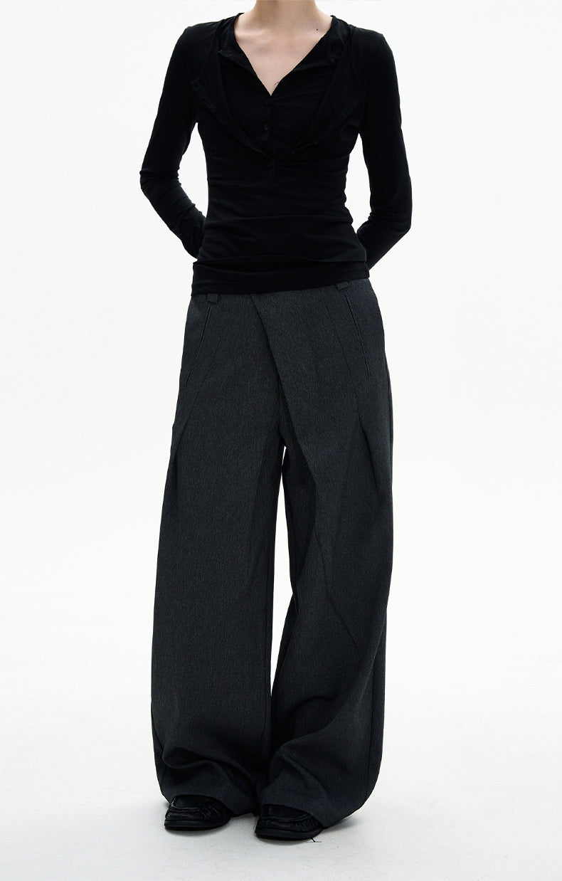 MADWITCH DIAGONAL FOLD PANTS #GPC6900