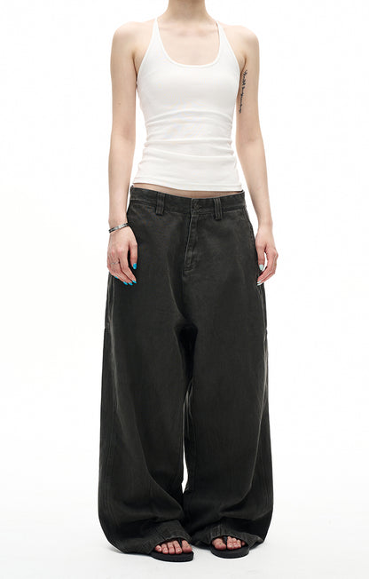 MADWITCH VINTAGE DISTRESSED STRAIGHT JEANS #CK6876