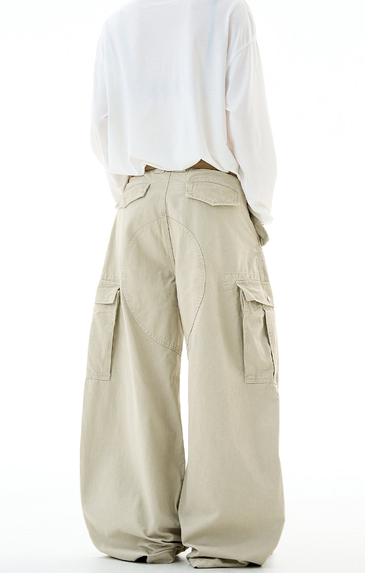 MADWITCH DRAWSTRING MULTI-POCKET CARGO PANTS #Z030
