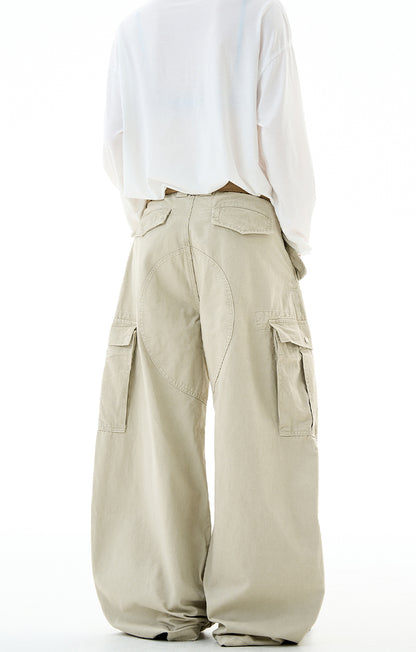 MADWITCH DRAWSTRING MULTI-POCKET CARGO PANTS #Z030