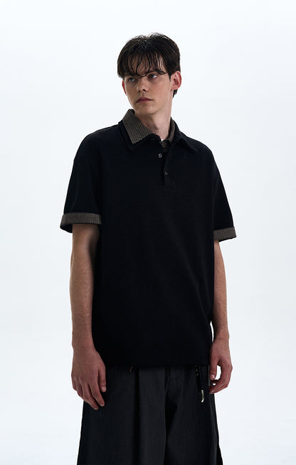 MADWITCH PLAID TURN-DOWN COLLAR SHORT SLEEVE SHIRT #C1768C25