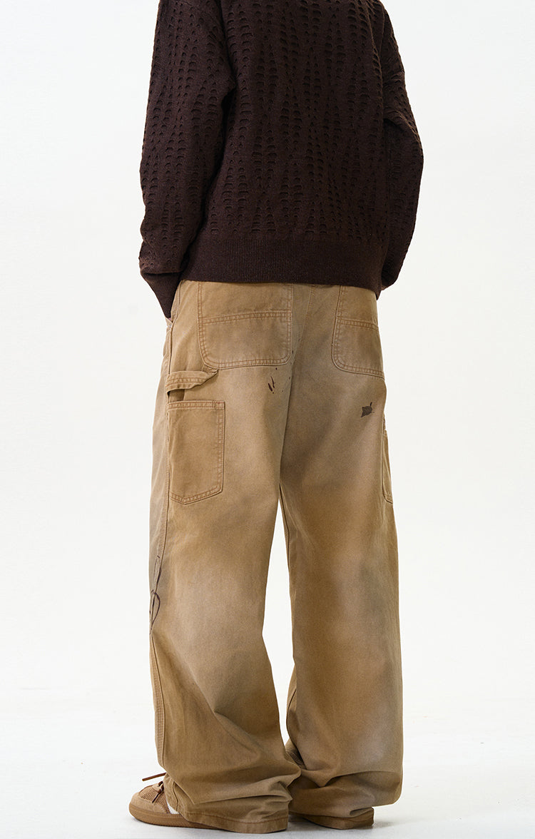 MADWITCH SPLATTER PAINTED WORKWEAR JEANS #CK3330