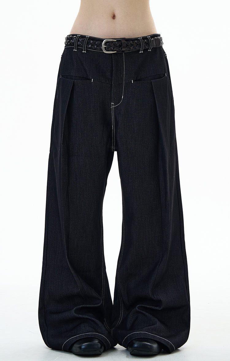 MADWITCH SLIM FLARE DRESS PANTS #AK028