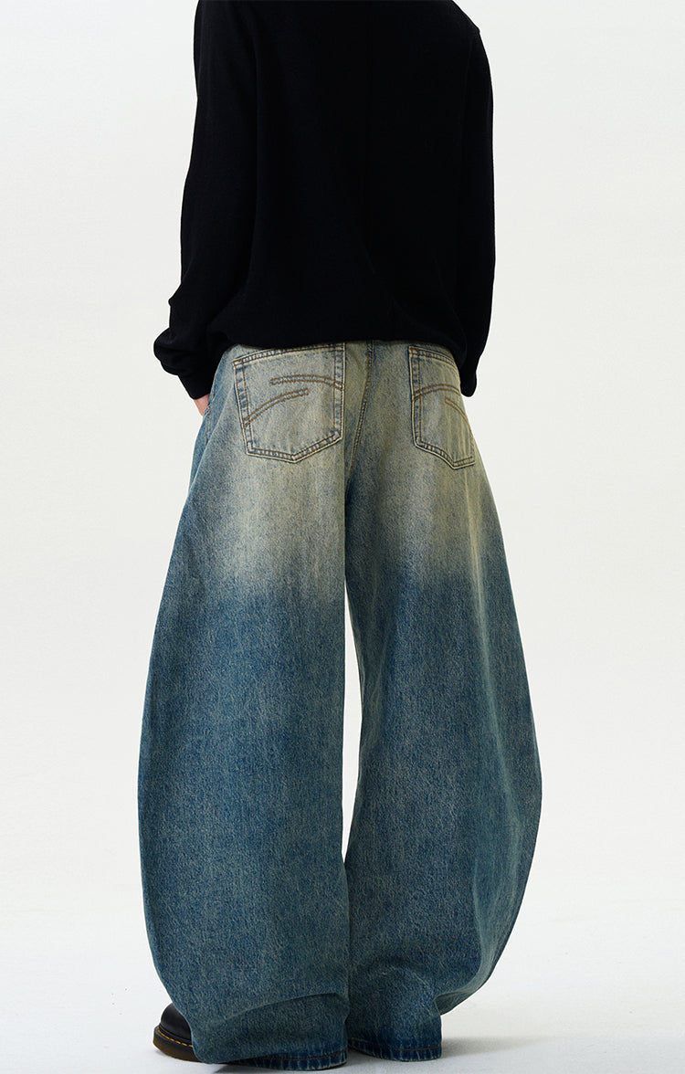 MADWITCH BEND-LEG WIDE-LEG DENIM JEANS #CK9367