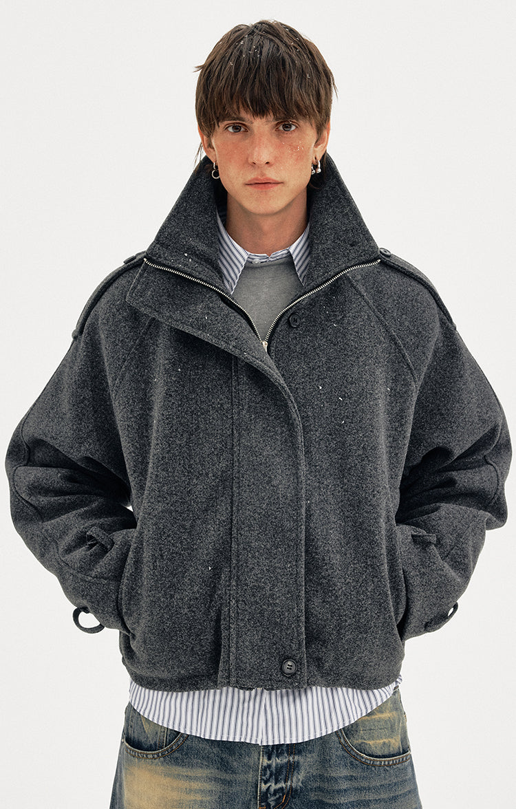 MADWITCH WOOL BOX PARKA #MY162