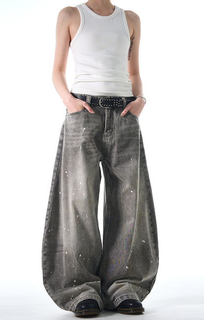 MADWITCH WIDE-LEG BEND-KNIFE JEANS #FX066