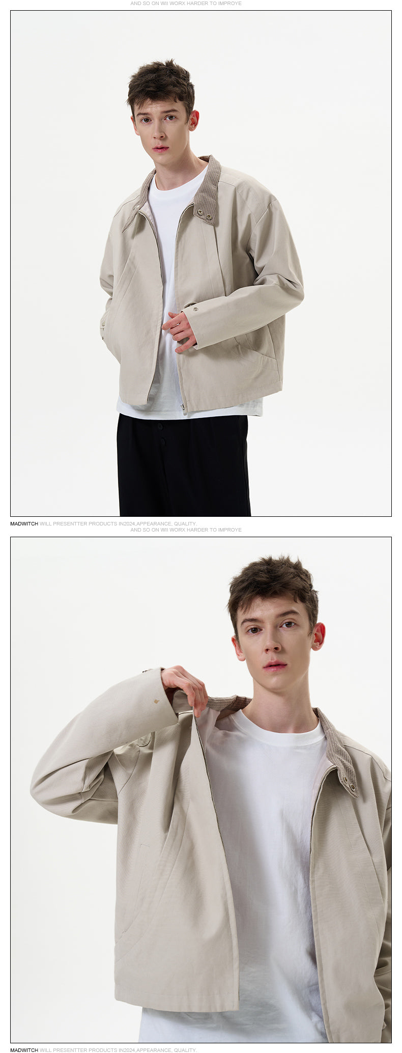 MADWITCH SIMPLE TURN-DOWN COLLAR JACKET #DC0142