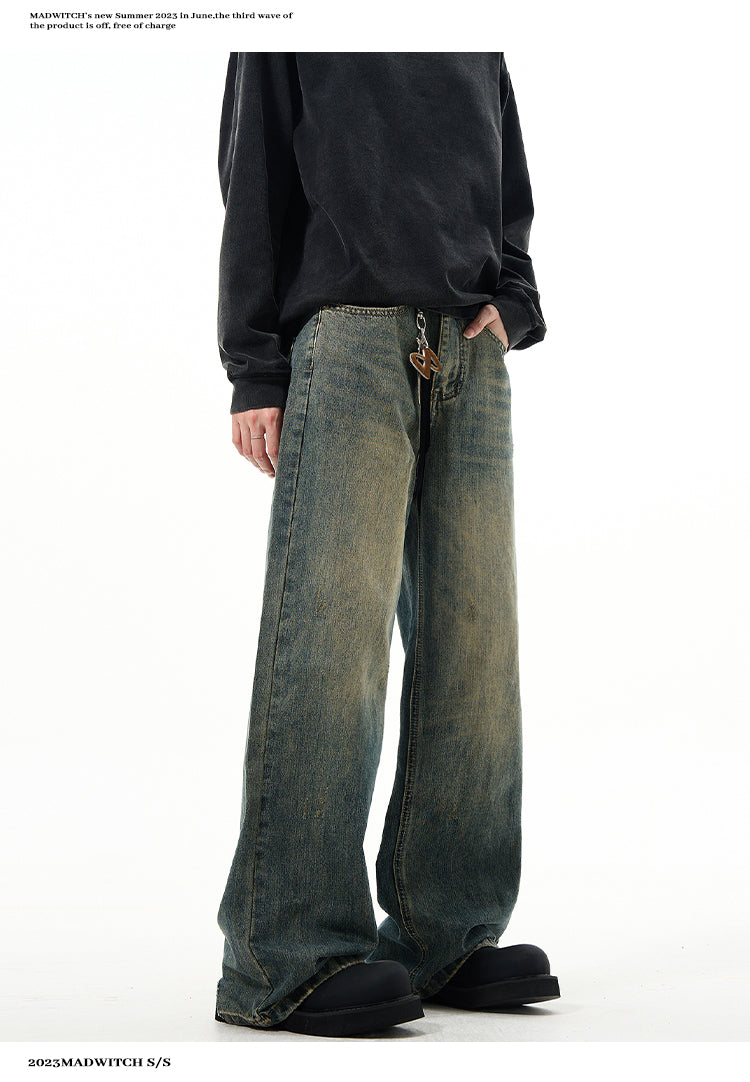 MADWITCH RELAXED FIT WASHED JEANS #6821