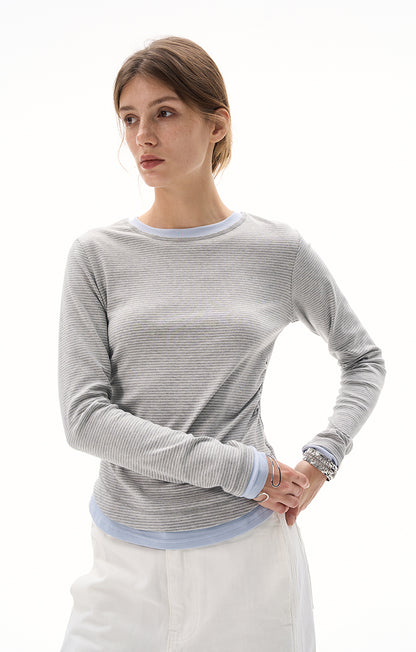 MADWITCH WAIST-CINCH STRIPED TOPS #DD3350