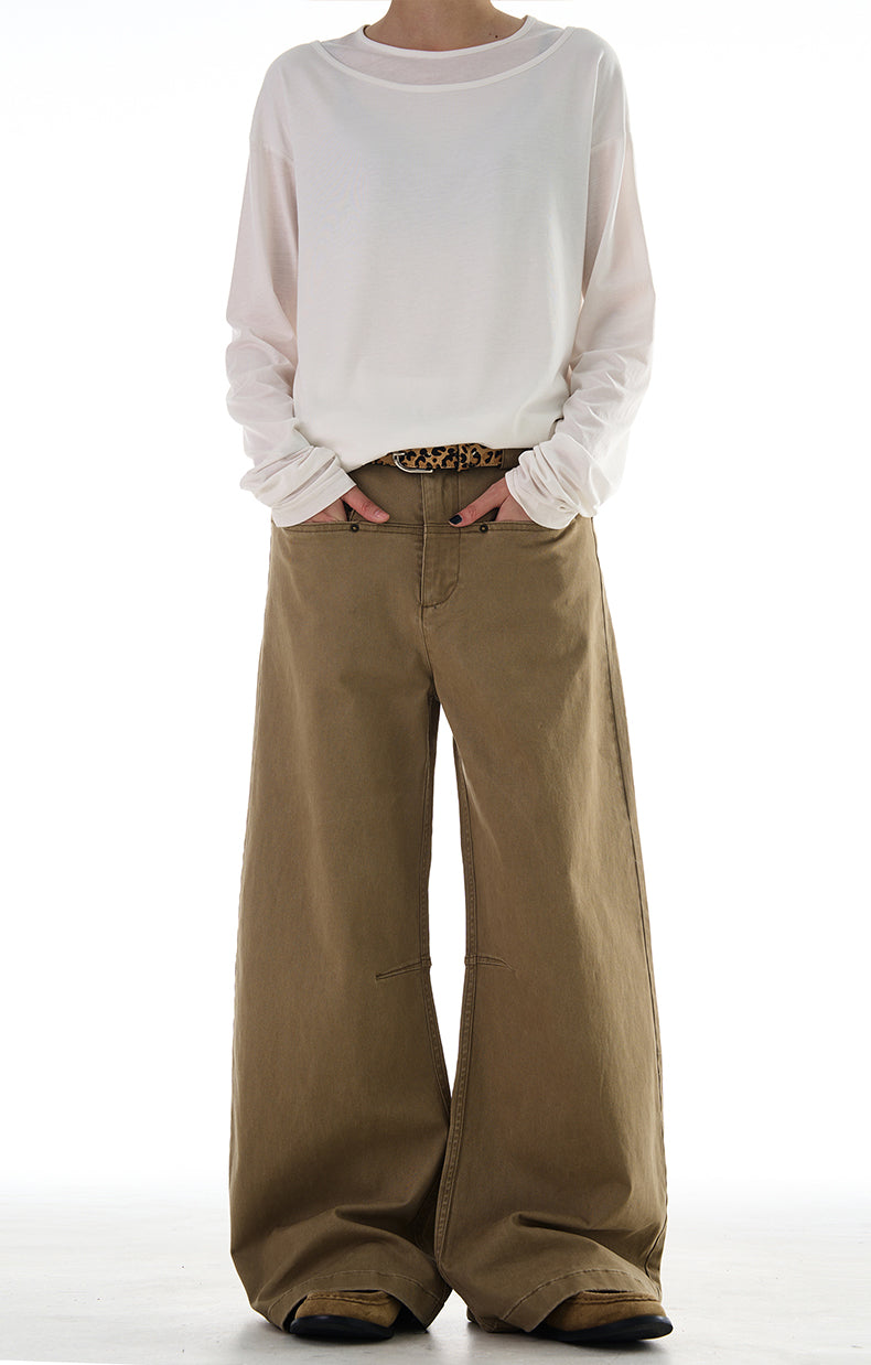 MADWITCH 3D WIDE LEG CASUAL PANTS #A603