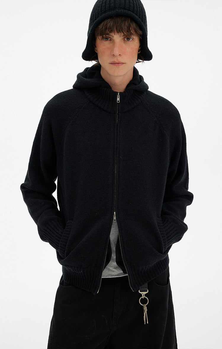 MADWITCH RETRO HOODED KNIT CARDIGAN #MY017