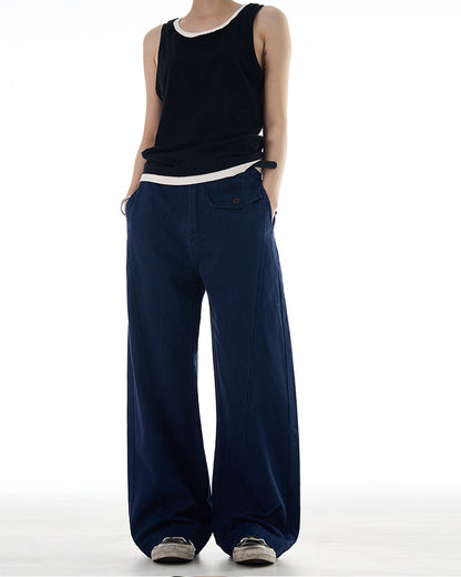 MADWITCH VINTAGE DRAPE RELAXED PANTS #CK3392