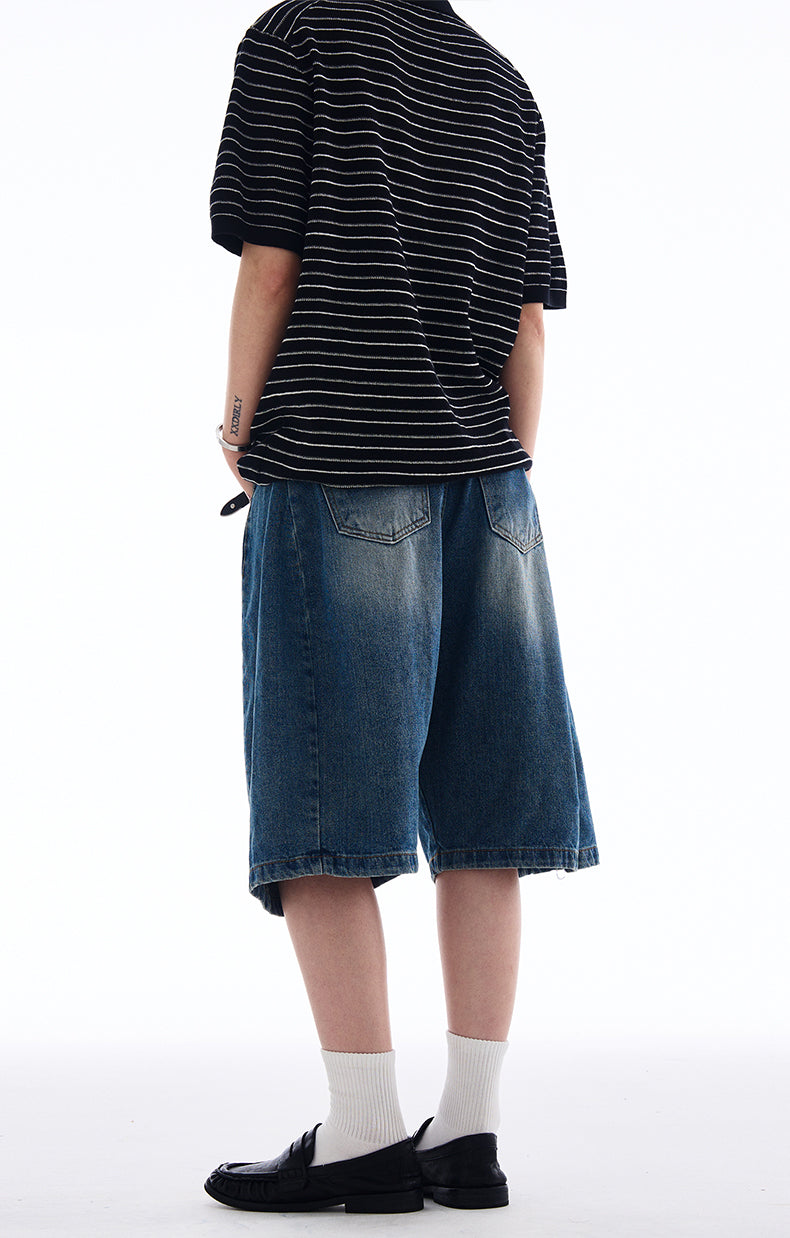 MADWITCH EXTRA BAGGY CROPPED JEANS #L811