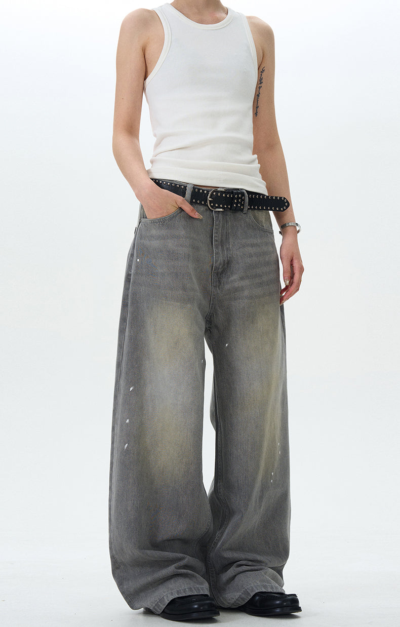 MADWITCH INK SPLASH WASHED JEANS #CK5391