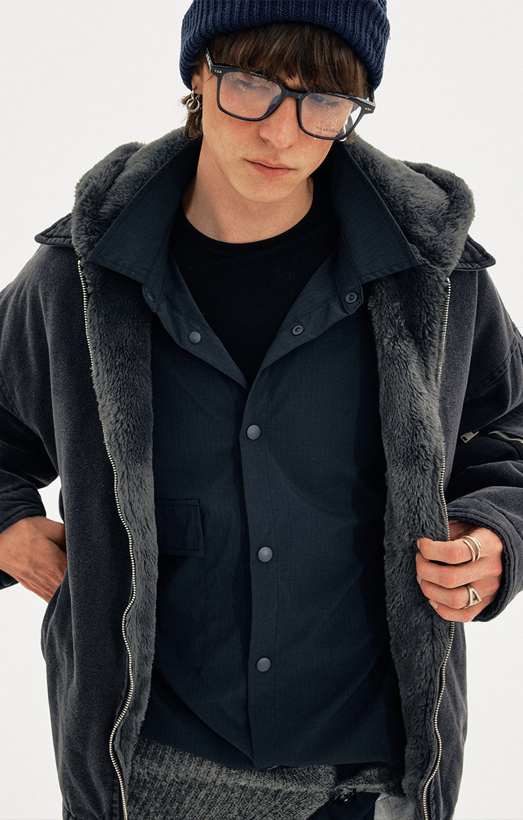 MADWITCH FAUX HOOD PARKA #MY128