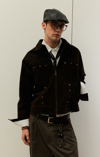 MADWITCH STUD SUEDE JACKET #5079