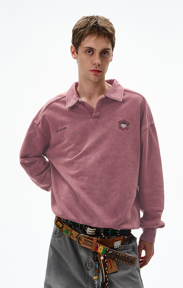 MADWITCH UNISEX RETRO POLO SWEATSHIRT #9693