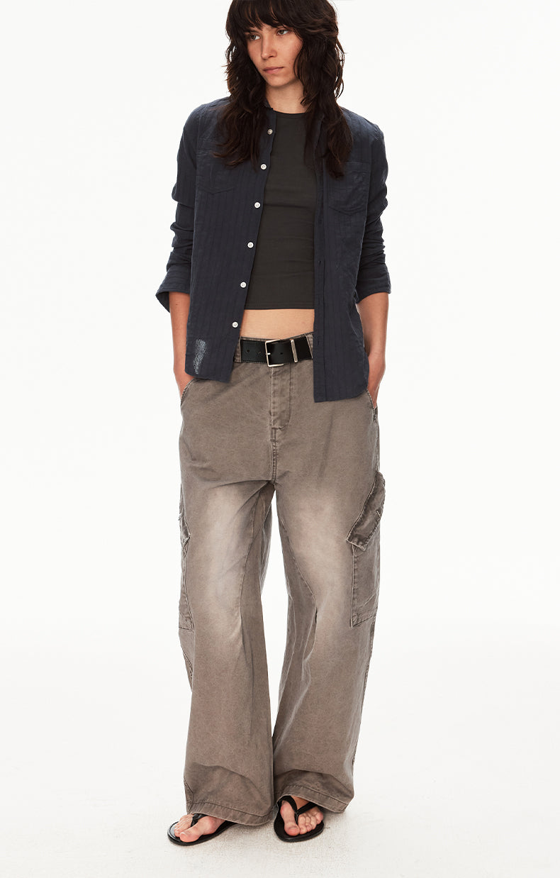 MADWIT VINTAGE WASHED UTILITY PANTS #CK6933
