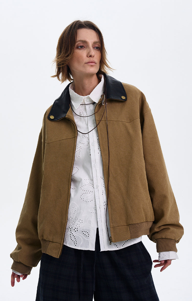MADWITCH BARN STYLE COLOR-BLOCK JACKET #W218