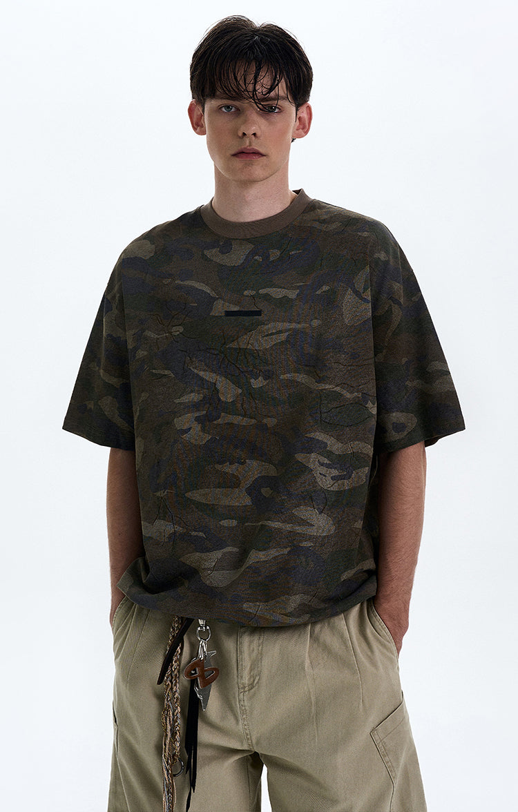 MADWITCH RETRO CAMOUFLAGE T-SHIRT #6932