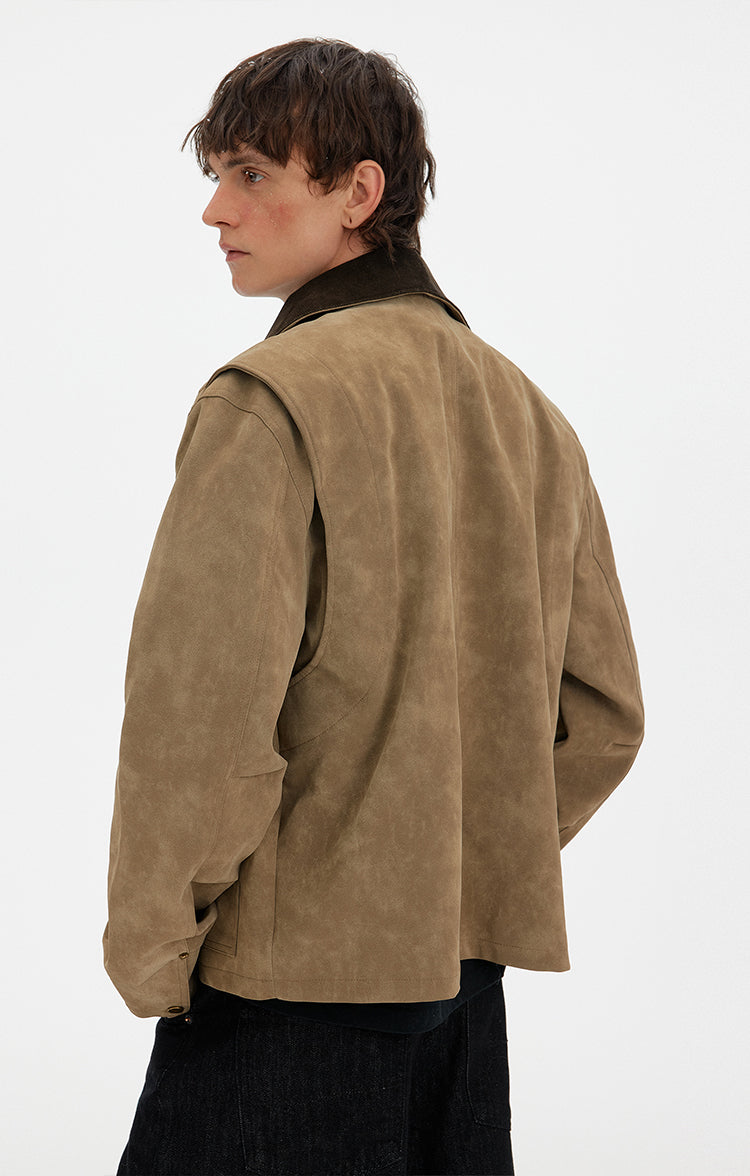 MADWITCH DECONSTRUCTED SUEDE CORDUROY JACKET #Y25203