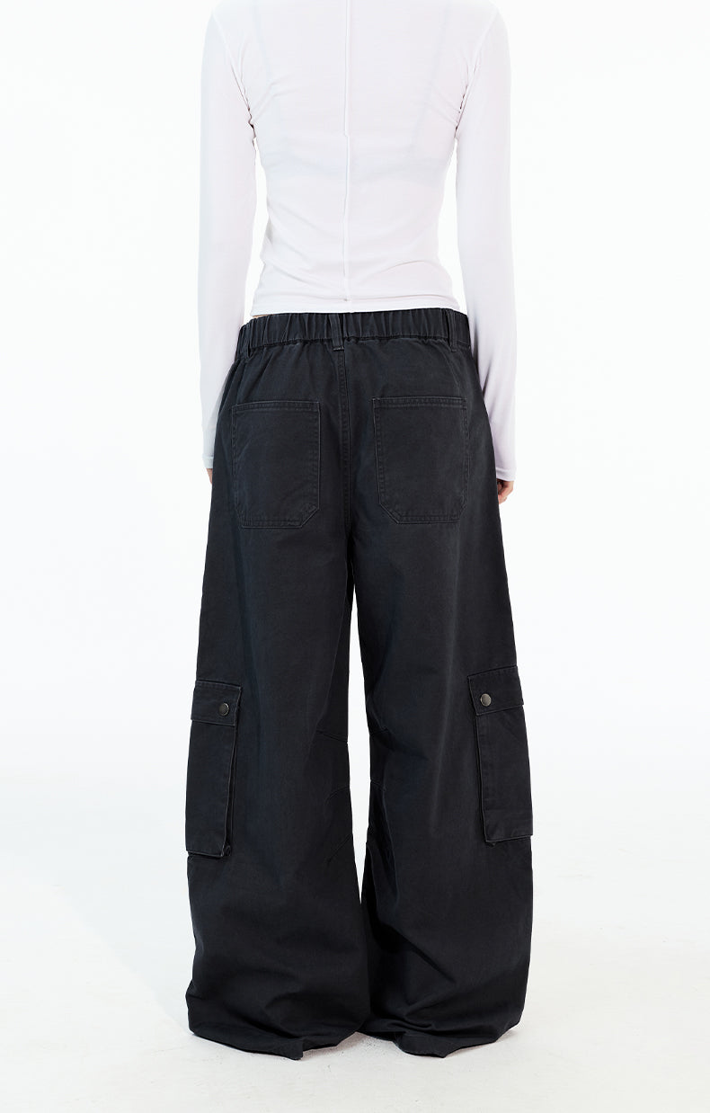 MADWITCH PLEATED MULTI-POCKET WORK PANTS #A619