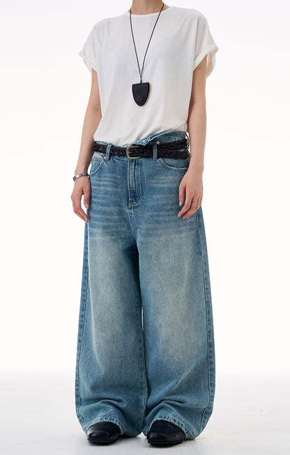 MADWITCH IRREGULAR WASH DENIM PANTS #CK9652
