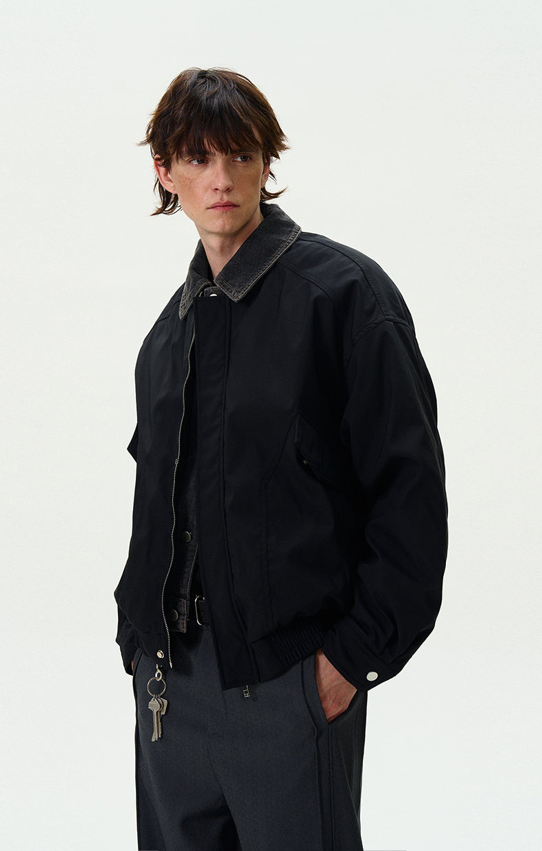 MADWITCH PATCHWORK LOOSE DOWN JACKET #18985