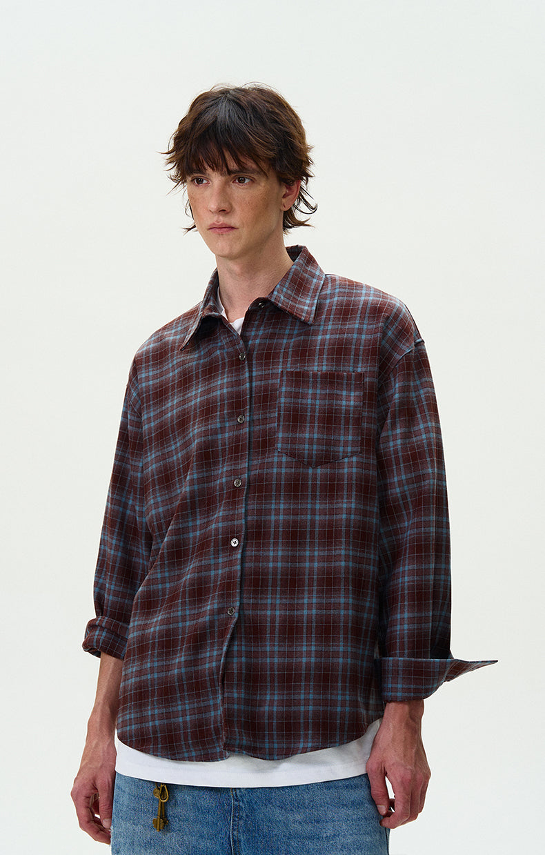 MADWITCH CASUAL PLAID SHIRT #8923