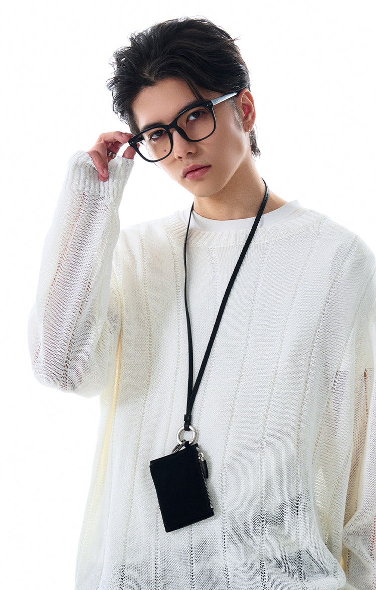 MADWITCH HOLLOW-OUT KNITTED LONG SLEEVE #81177