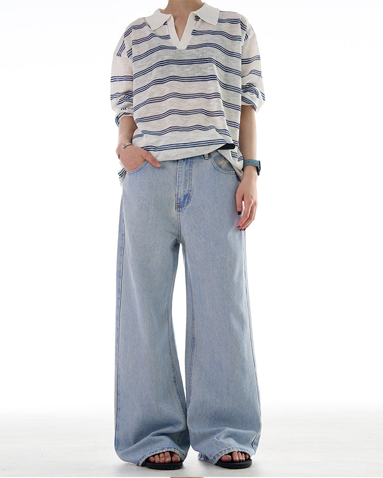 MADWITCH CLASSIC WASHED FLARE DENIM PANTS #CK3506