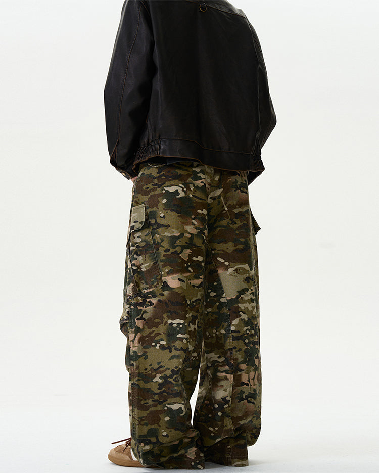 MADWITCH CAMO RUCHED CARGO PANTS #CK6578
