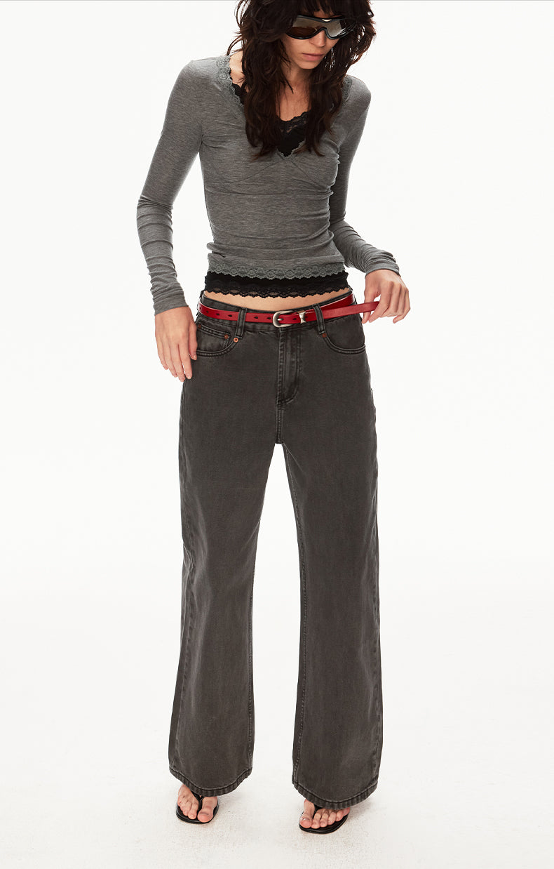 MADWIT FLARE STRAIGHT PANTS #GPC3601N