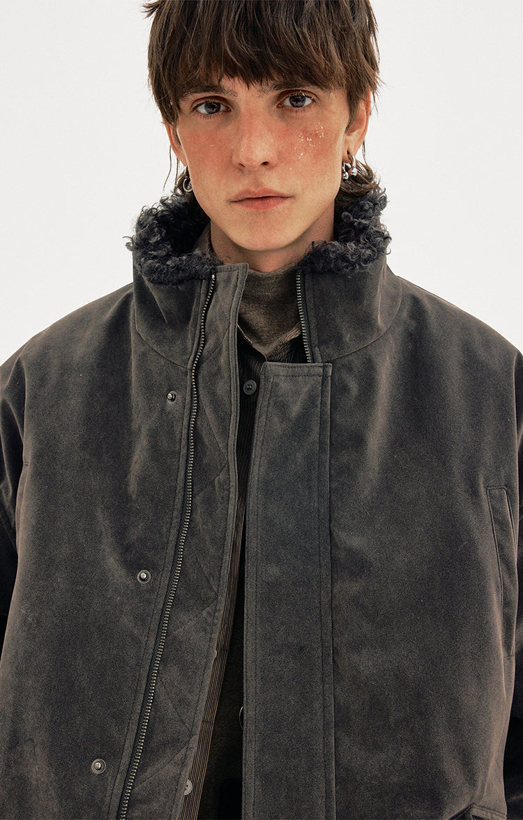 MADWITCH SUEDE SHEAR PARKA #AW25149
