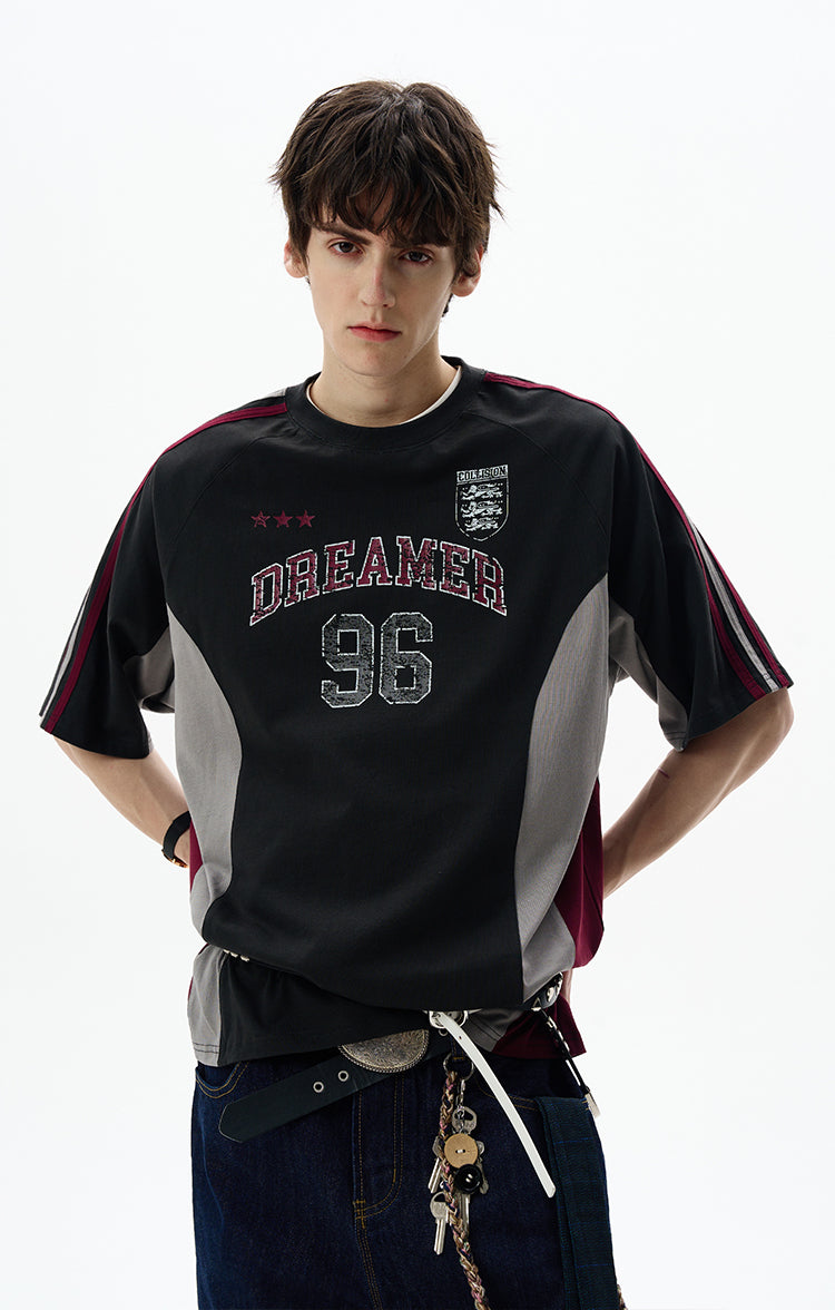 MADWITCH VINTAGE LETTER PRINT TEE #990559