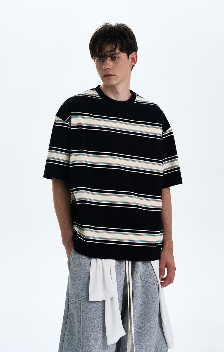 MADWITCH STRIPED SHORT SLEEVE SHIRT #27325