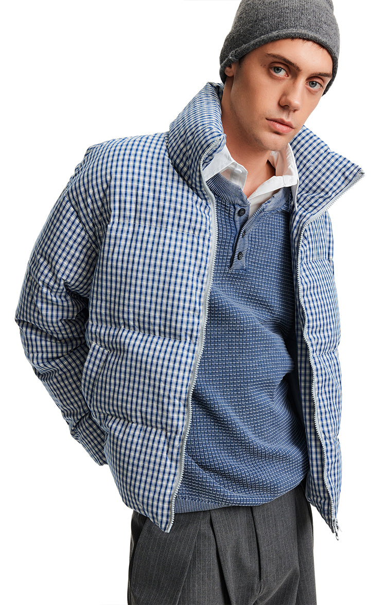 MADWITCH PLAID DOWN COAT #8815A331