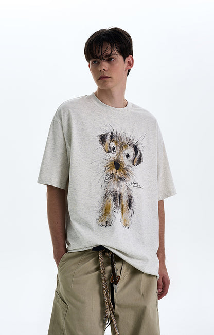 MADWITCH PUPPY PRINT TEE #990599
