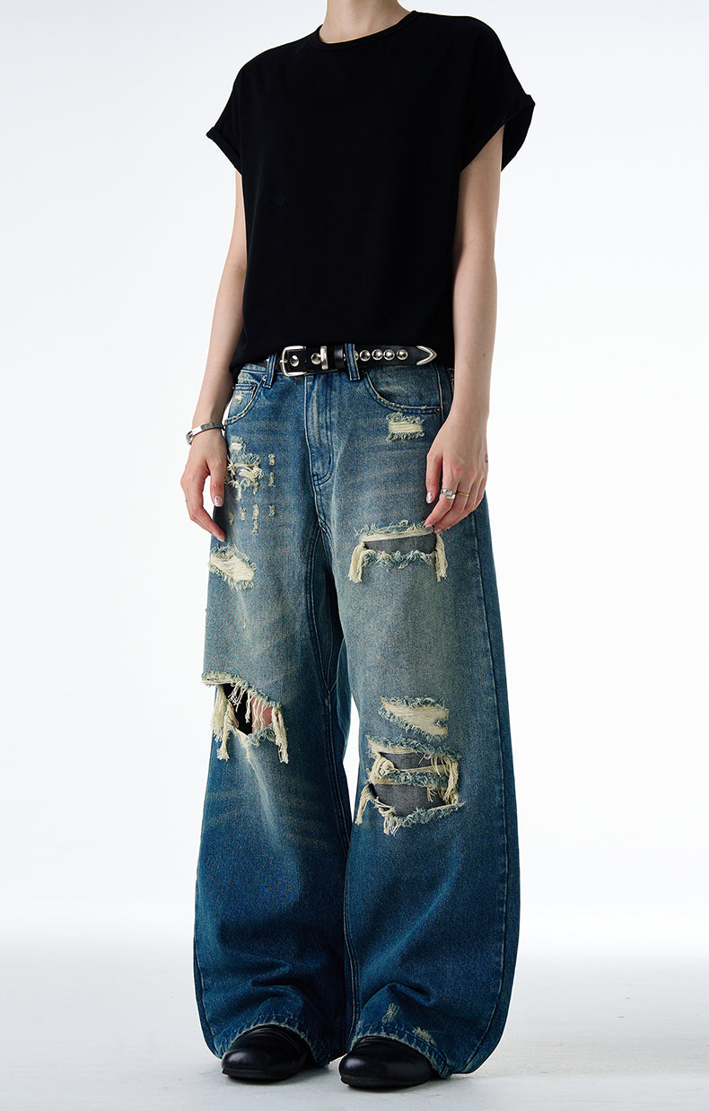 MADWITCH RIPPED DENIM PANTS #DR9691
