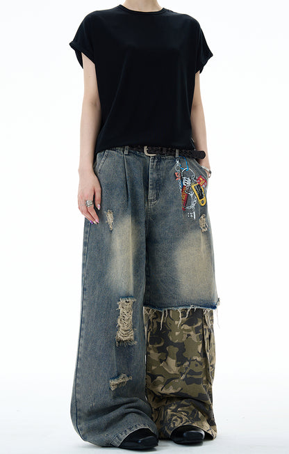 MADWITCH PATCHWORK VINTAGE DENIM #RK08