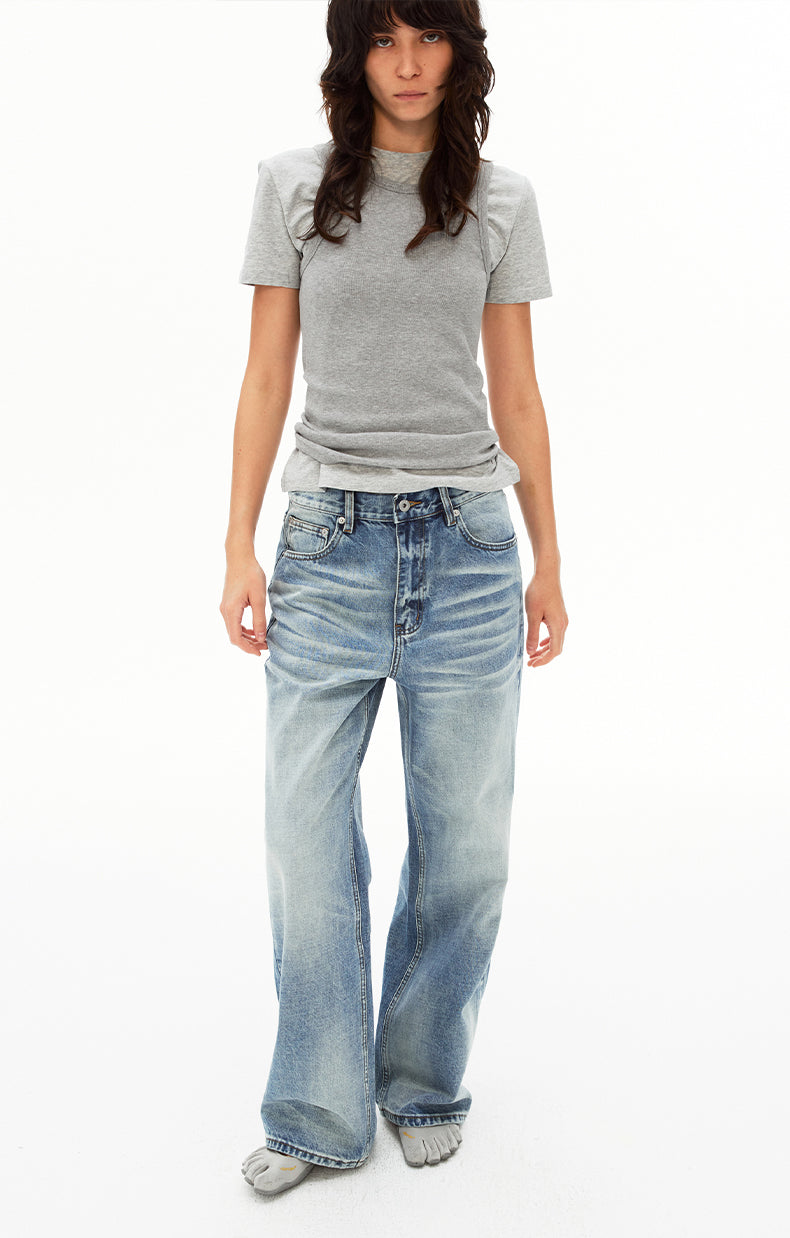 MADWIT WASHED STRAIGHT JEANS #GP9791