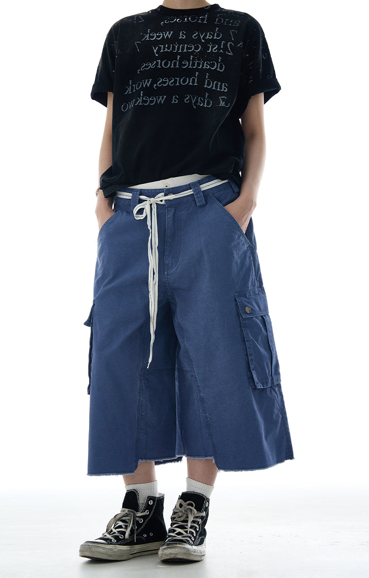 MADWITCH MULTI-POCKET UTILITY CARGO SHORTS #A601