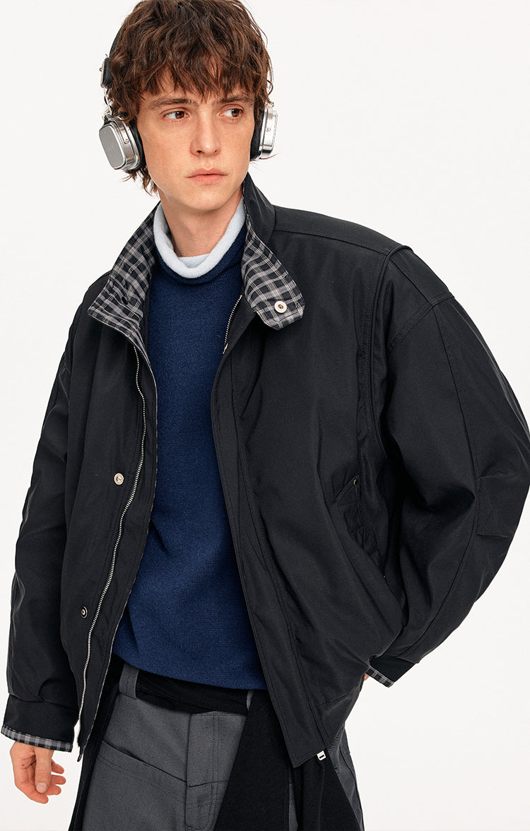 MADWITCH COLORBLOCK CHECKERED DOWN JACKET #630189