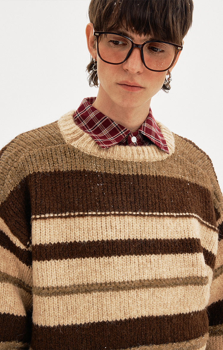 MADWITCH CONTRAST STRIPE SWEATER #91335