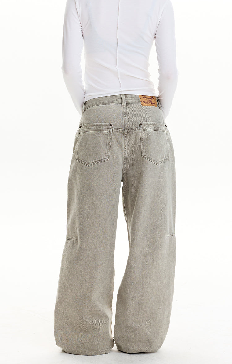 MADWITCH DECONSTRUCTED VINTAGE WASH JEANS #CK3598