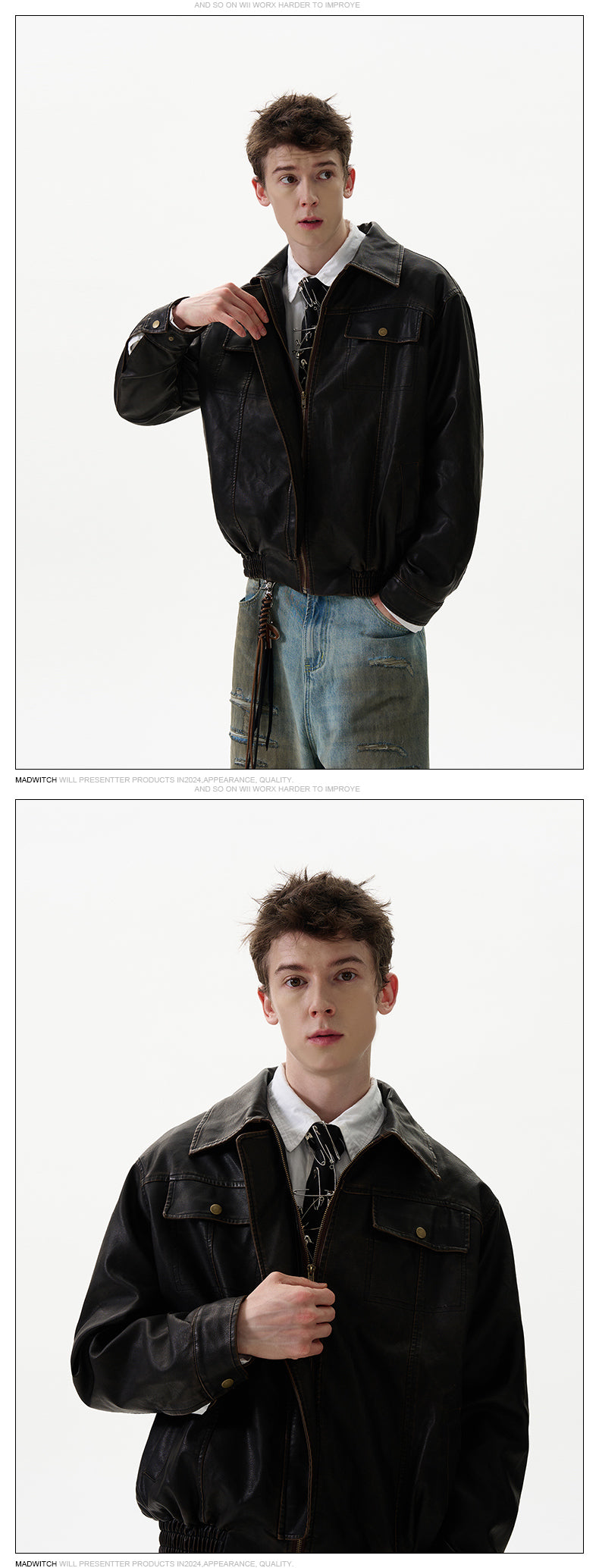MADWITCH PU LEATHER JACKET #CJ728